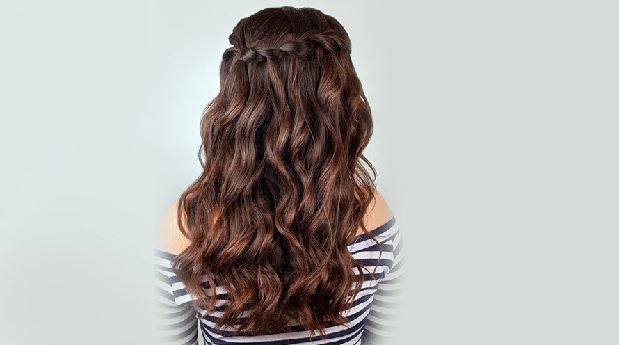 hairstyle cute waterfall braid